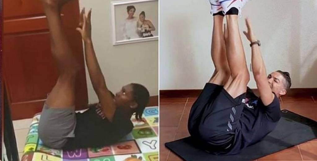 Cristiano Ronaldo se hizo el listo en un desafío de abdominales y una mujer lo pasó