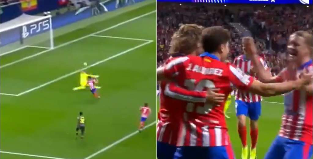 El Atl&eacute;tico peg&oacute; primero: &Aacute;lvarez aprovech&oacute; el error de Tour&eacute; y marc&oacute; el 1-0 