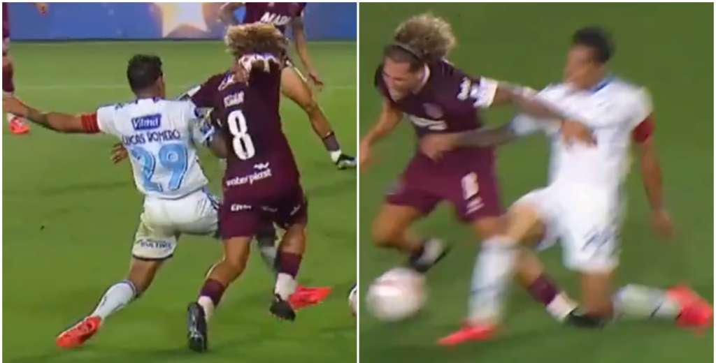 Esc&aacute;ndalo en la Sudamericana: todo Lan&uacute;s pidi&oacute; penal, pero el VAR ni revis&oacute;