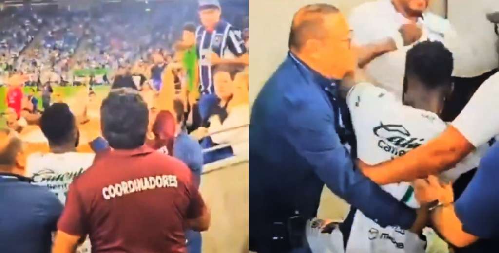 Lo expulsaron y provoc&oacute; un esc&aacute;ndalo: Mendoza, de Le&oacute;n, agredi&oacute; a hinchas de Rayados