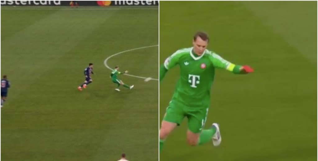 38 a&ntilde;os y sigue siendo crack: Neuer se puso a jugar de mediocampista contra PSG