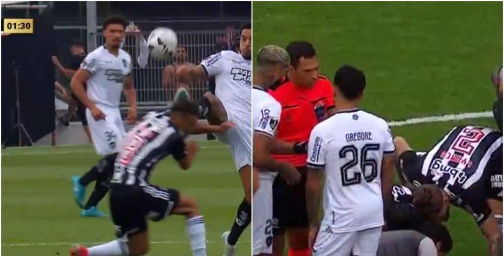 Expulsión histórica: Gregore vio la roja al minuto por una patada criminal a Vera
