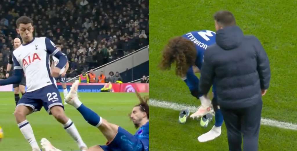 Terrible: Cucurella se resbaló 2 veces, fueron 2 goles y cambió sus botines