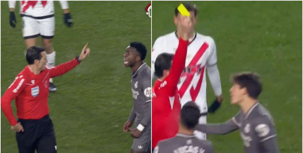 Vinicius desatado: le grit&oacute; al &aacute;rbitro y solo se llev&oacute; amarilla