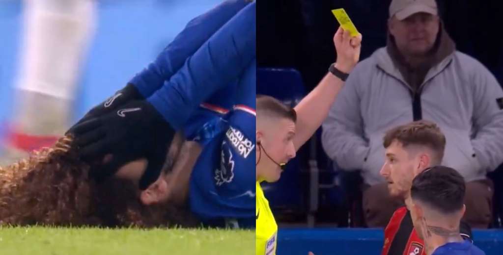 Es brutal de verdad: lo sacudió con todo a Cucurella y solo lo amonestaron