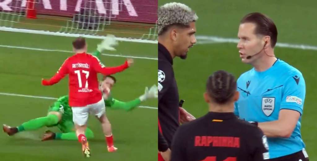 Es un esc&aacute;ndalo: el penal que le dieron a Benfica contra Barcelona