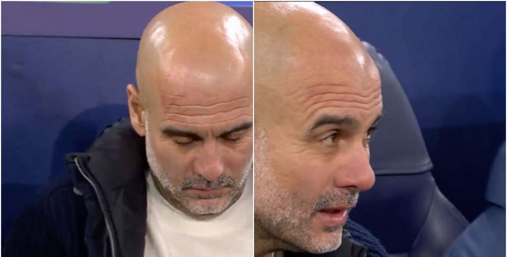 Esto es una locura: Pep Guardiola sale del entretiempo lastimado en la frente...