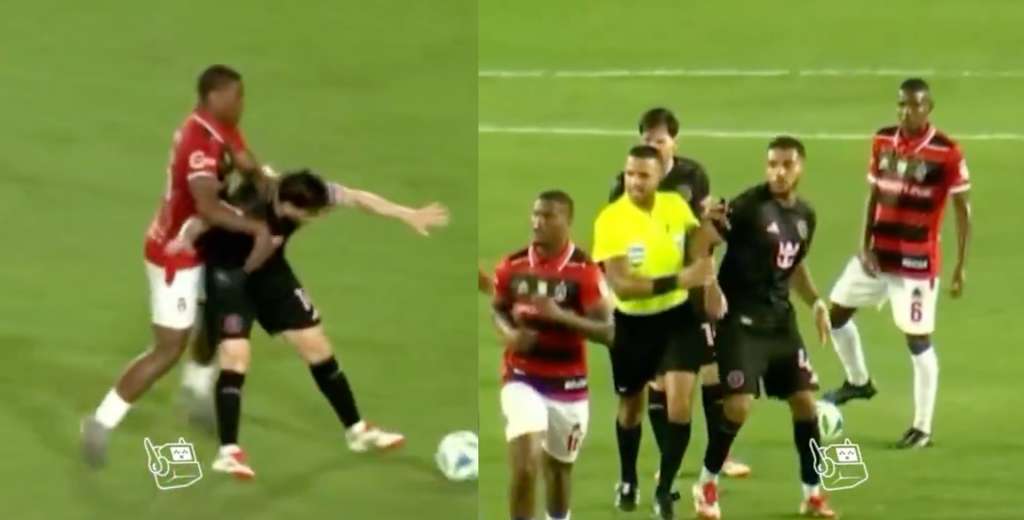 Picante: fue a marcarlo con todo a Messi y los jugadores del Inter lo fueron a buscar