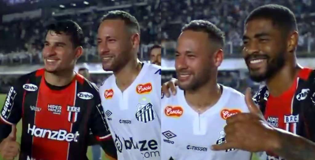 Tremendo: terminó el partido y los rivales todos se tomaron fotos con Neymar