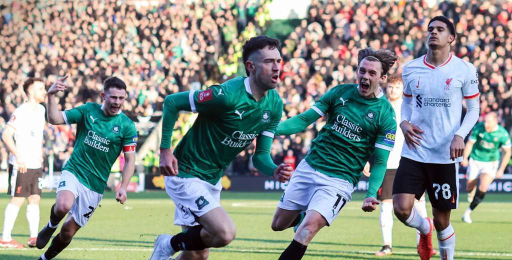 Bombazo: Liverpool quedó afuera de la FA Cup contra el Plymouth Argyle