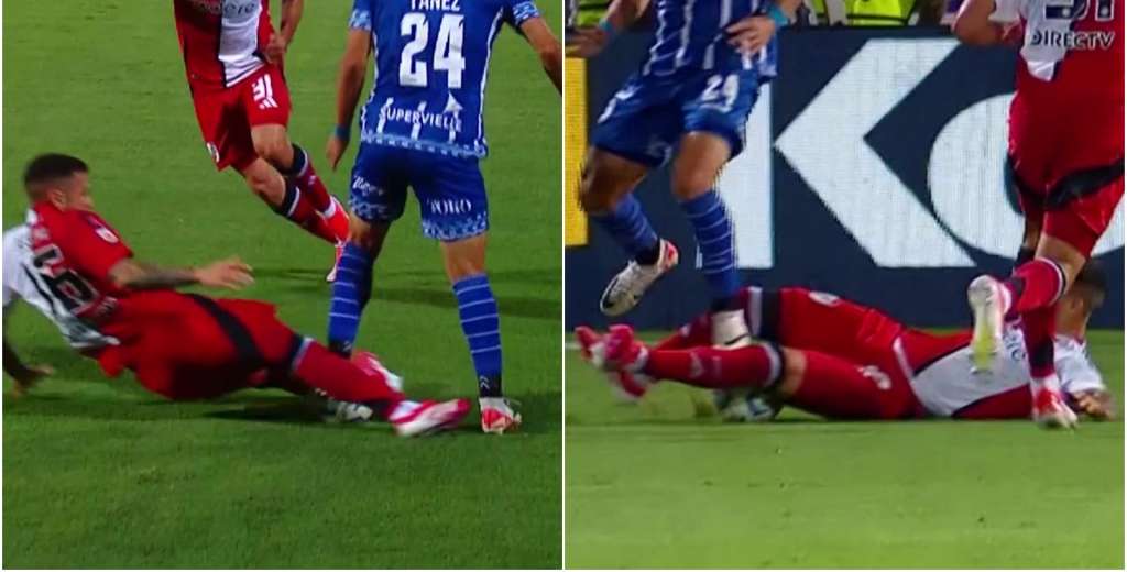 No lo rompió de milagro: la brutal patada de Bustos a Yañez que no fue roja