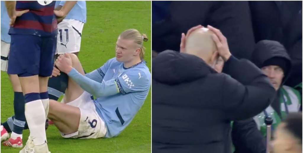 Haaland se lesionó solo, quedó al borde del llanto y Guardiola entró en crisis