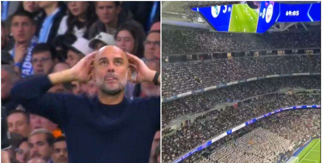 En pleno partido, el Bernab&eacute;u revent&oacute; a Guardiola con una canci&oacute;n