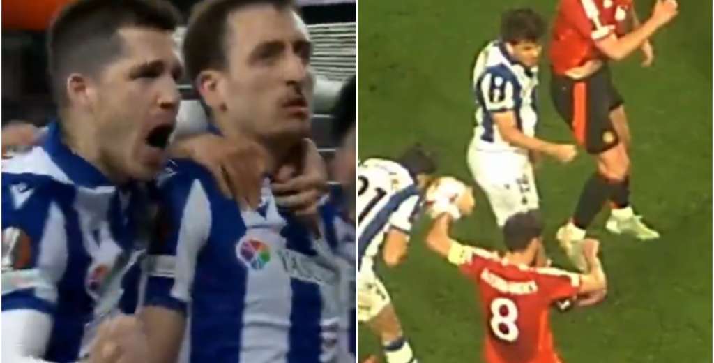 Amorim no lo puede creer: la ins&oacute;lita mano de Fernandes y el gol de Real Sociedad