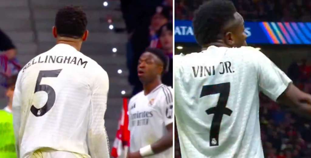 ¿Qué pasó? La tremenda bronca de Bellingham a Vinicius en pleno partido