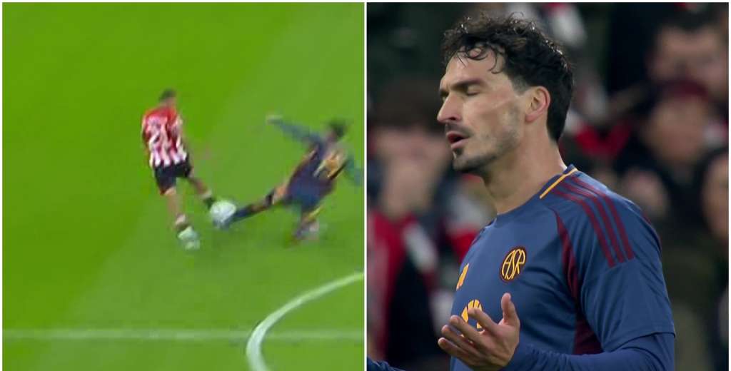 Expulsión y polémica en Europa League: Hummels vio la roja por una falta dudosa