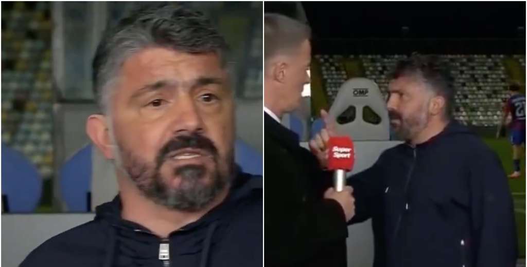 Gattuso y una reacción penosa: estuvo al borde de golpear a un periodista...