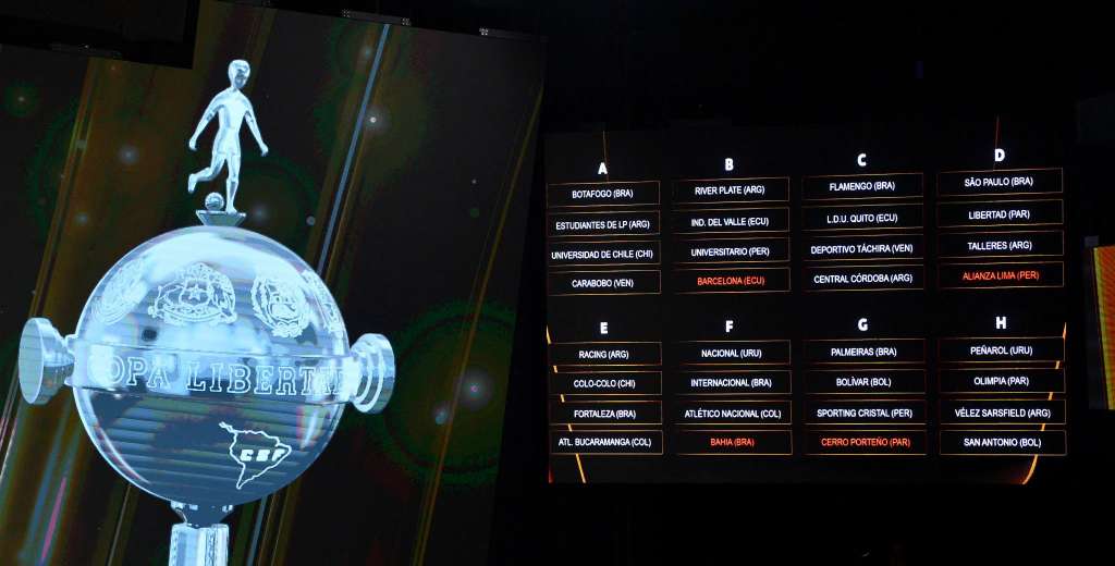 Durísimos todos: así quedaron los Grupos de la Copa Libertadores 2025