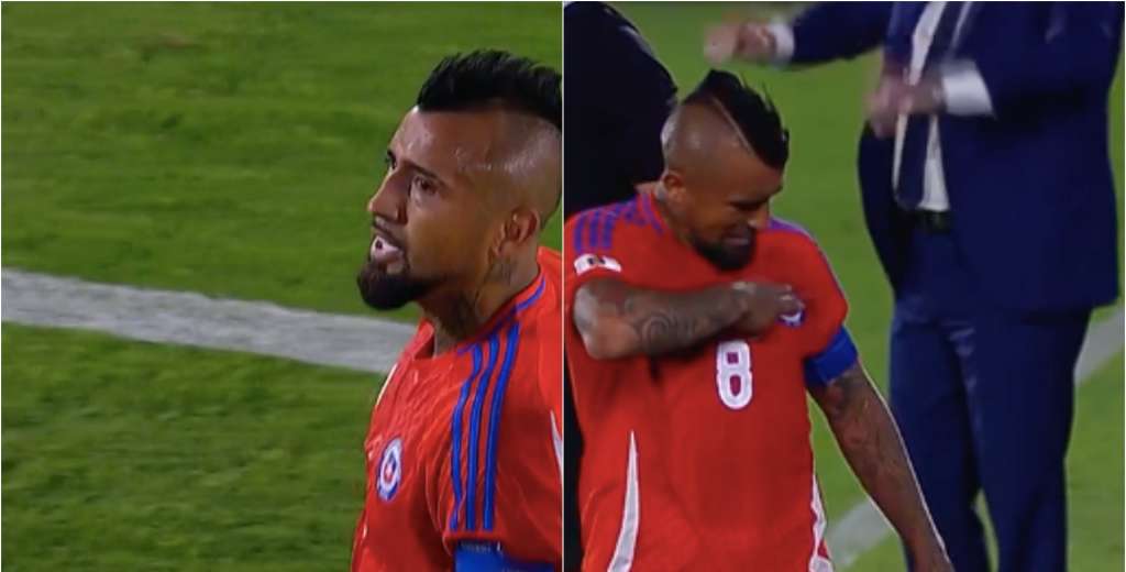 Gareca sacó a Vidal: se fue en llamas y le hizo el gesto más duro a Paraguay