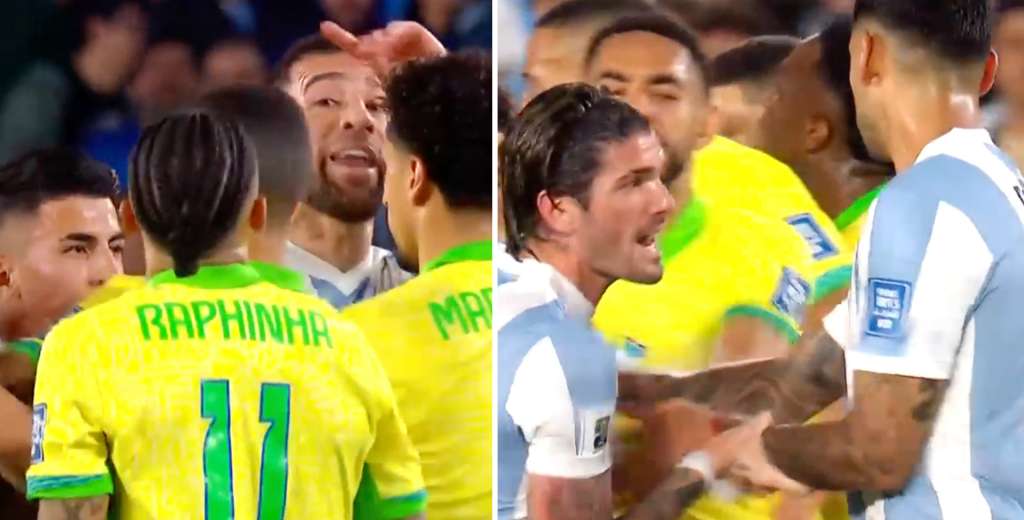 Explotó todo contra Raphinha: Otamendi y De Paul lo fueron a buscar