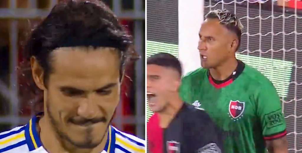 Locura: Cavani err&oacute; su penal ante Keylor Navas con Boca abajo 2-0