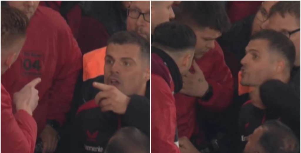 Eliminación y escándalo: Xhaka se fue a pelear con los hinchas del Leverkusen
