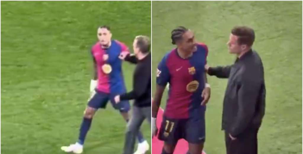 Raphinha penoso: le dio la espalda a Flick y acabó peleándose con Ter Stegen