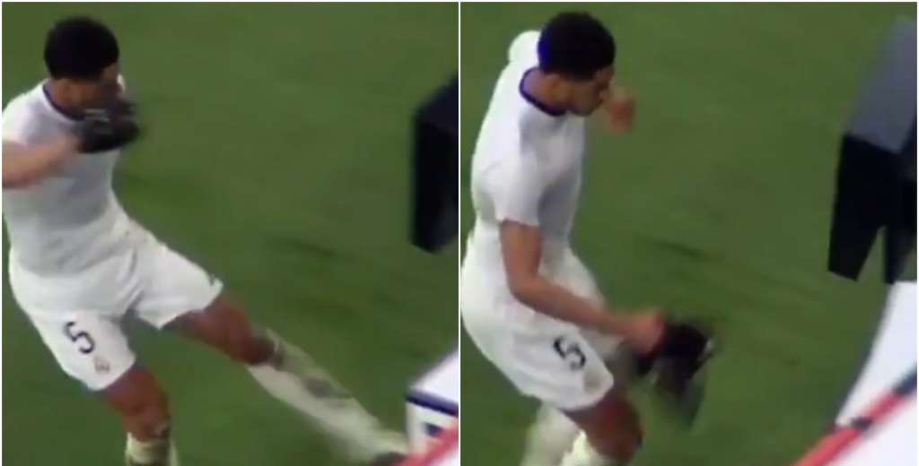 Tras la derrota con Valencia, Bellingham enloqueció: la brutal patada al VAR...