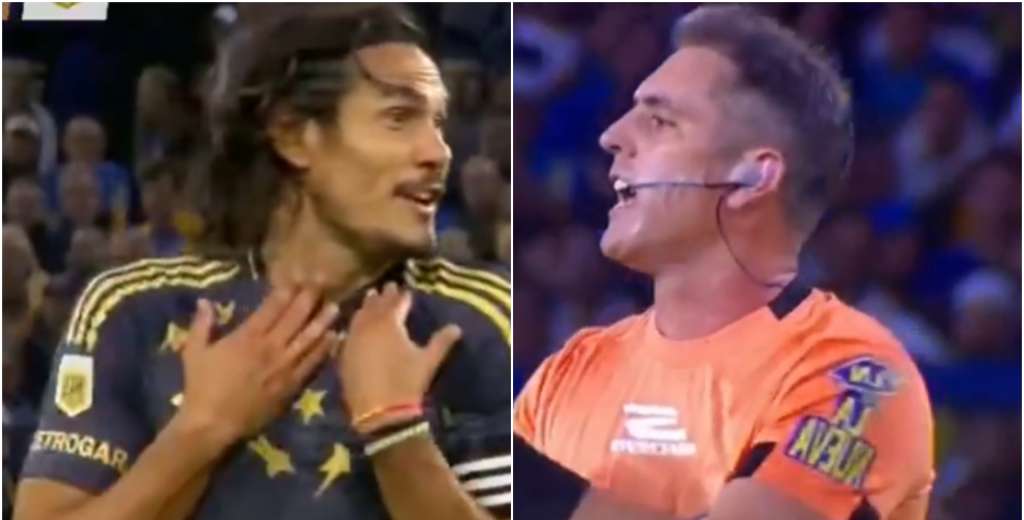 Cavani en llamas con el árbitro y una respuesta brutal: "Leé el reglamento..."