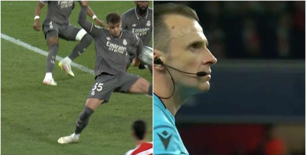 Un penal gigante: si Asencio no estira su mano, era gol del Arsenal...