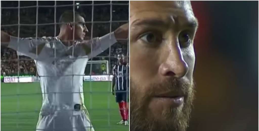 Nahuel Guzmán quiso poner nervioso a Sergio Ramos: le dio la espalda al penal...