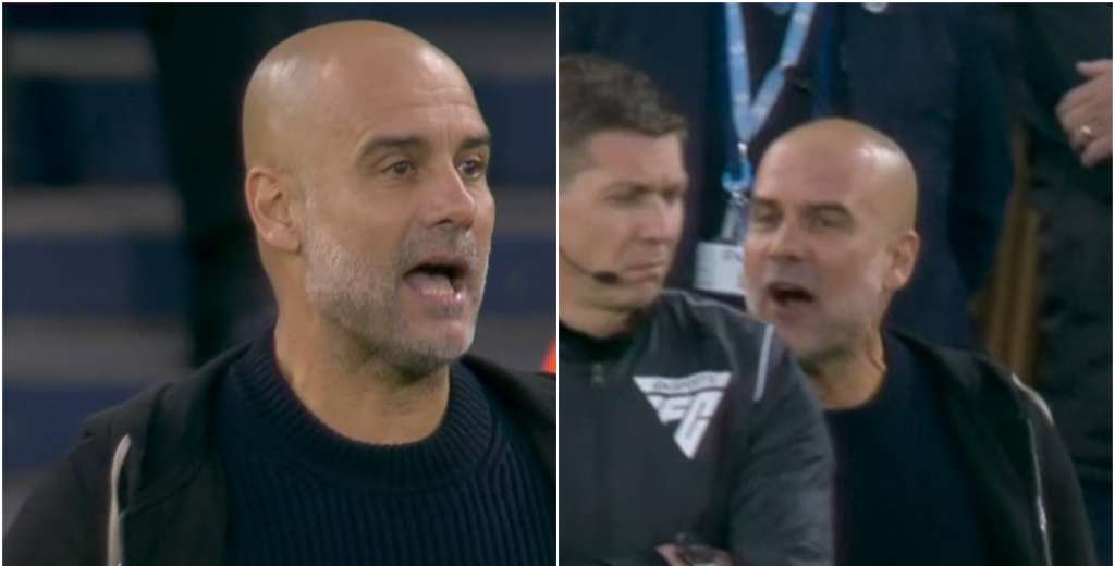 Solo 16 minutos y Guardiola acabó empujando al árbitro: ya no le importa nada