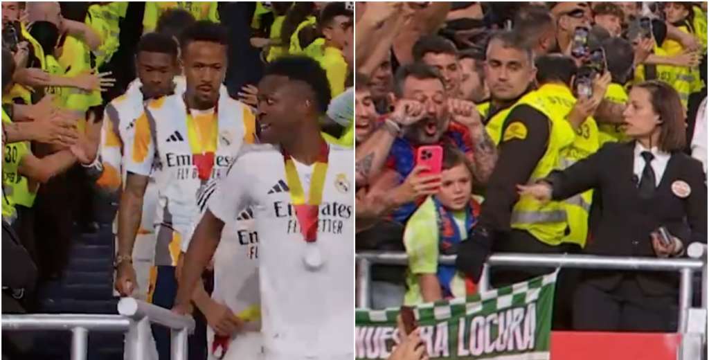 Vinicius se va en llamas con un hincha del FC Barcelona: lo mand&oacute; a llorar...