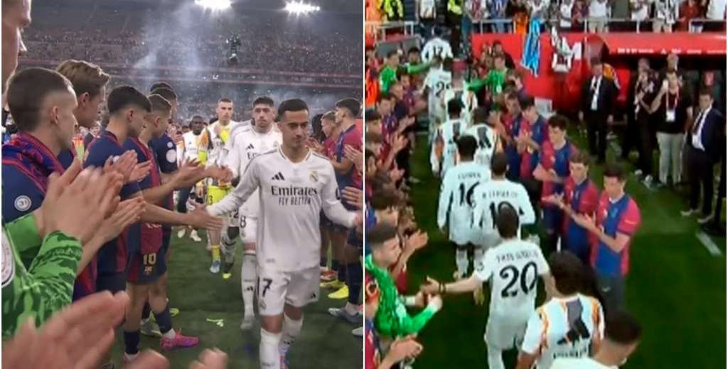 FC Barcelona le hizo pasillo al Real Madrid y él no saludó a ningún jugador...