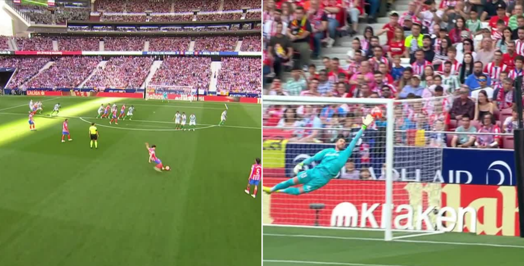 Julián Álvarez está loco: golazo infernal de tiro libre para el Atleti