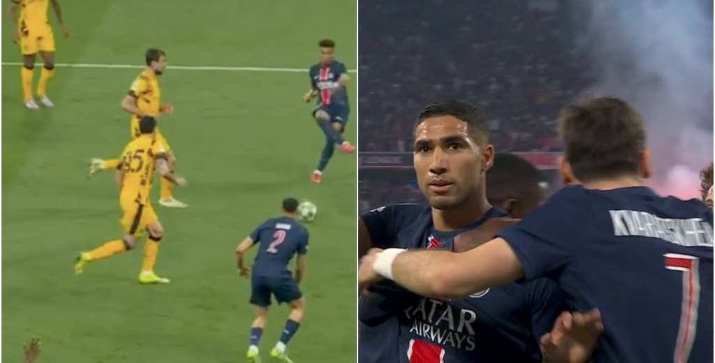 Un golazo del cerebro de Luis Enrique: PSG tocó y dejó solo a Hakimi para el 1-0