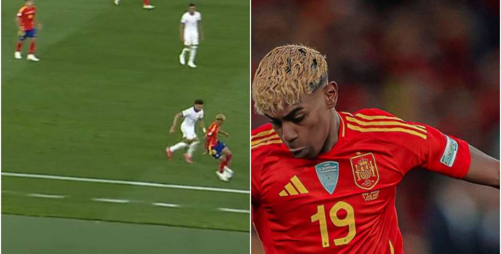 Yamal ya lo marcó a fuego a Desiré Doué: le robó la pelota y lo dejó mareado...