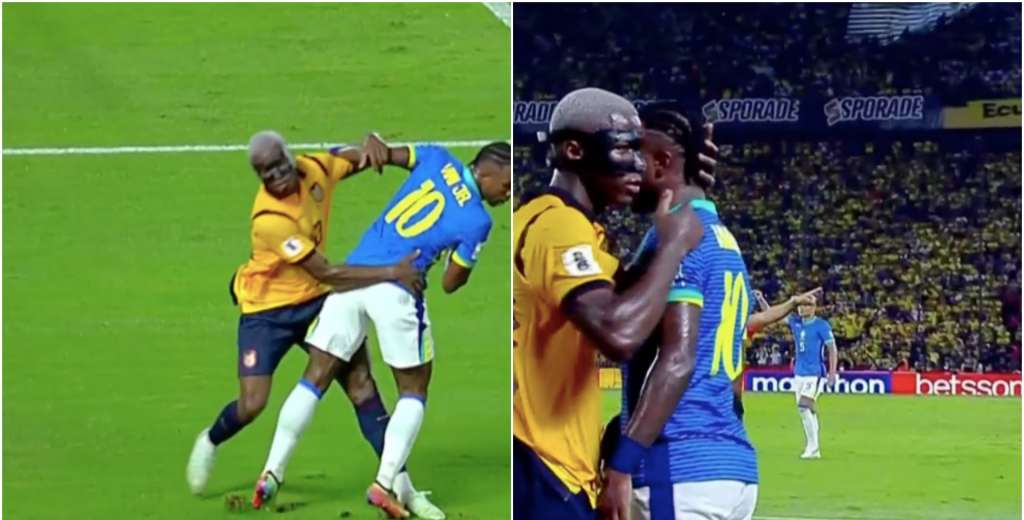 Era lo que le faltaba a Vinicius: se enojó con Caicedo porque fue a marcarlo...