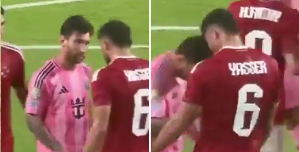 Messi en llamas con Al Ahly: le tiró un cabezazo en la cara a Ibrahim