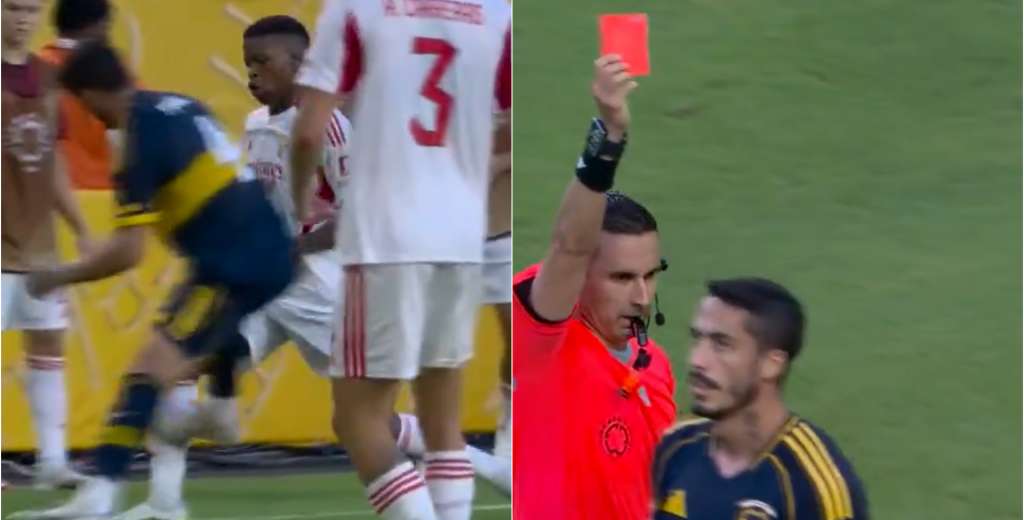 Figal insólito: metió una plancha innecesaria y dejó a Boca con diez