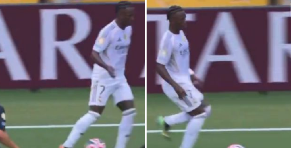 Vinicius insólito: quiso tirar una lambretta contra Pachuca e hizo el ridículo...