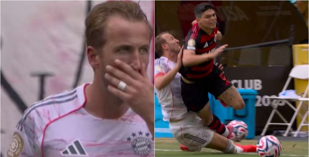 Bayern iba 4-2 y Kane debió ser expulsado: fue directo a romper a Ayrton Lucas