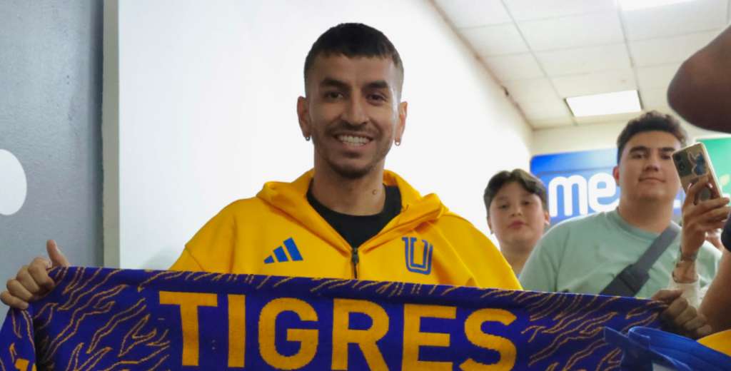 &Aacute;ngel Correa lleg&oacute; a M&eacute;xico para sumarse a Tigres: "la mejor hinchada de M&eacute;xico"