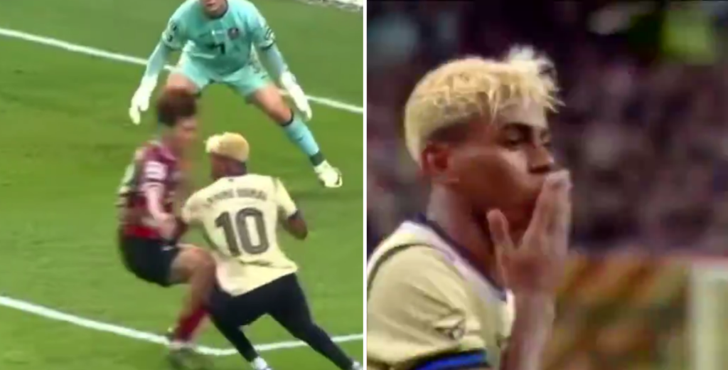 Yamal con la 10 en la espalda: enganchó, lo humilló y convirtió un golazo