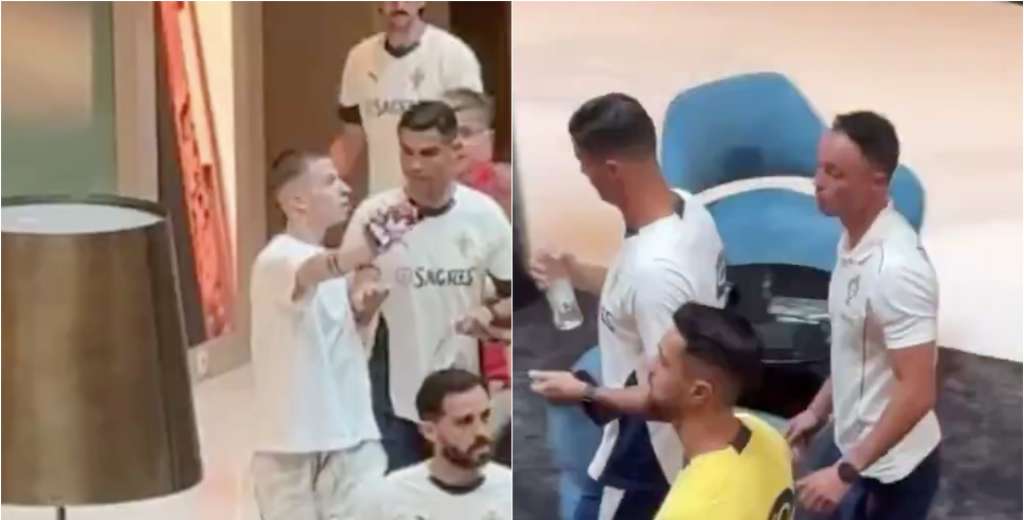 &iquest;Por qu&eacute; reacciona as&iacute;? Un hincha quiso una foto con Cristiano y acab&oacute; hundido...