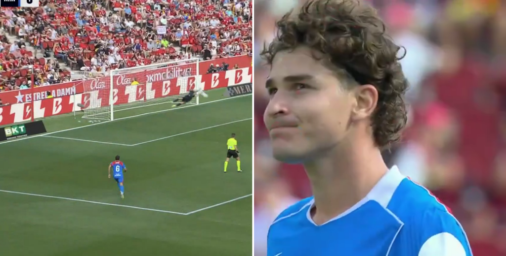 Penal para el Atlético de Madrid, lo pateó Julián y el arquero hizo esto...