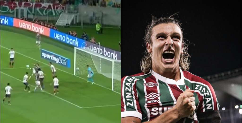 La pelota quedó en el aire y Canobbio marcó un golazo: le dio de tijera y al ángulo