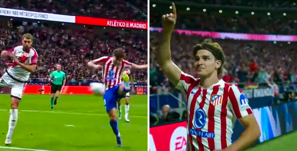 Por esto juega siempre: Julián la agarró de volea y clavó un golazo ante Rayo