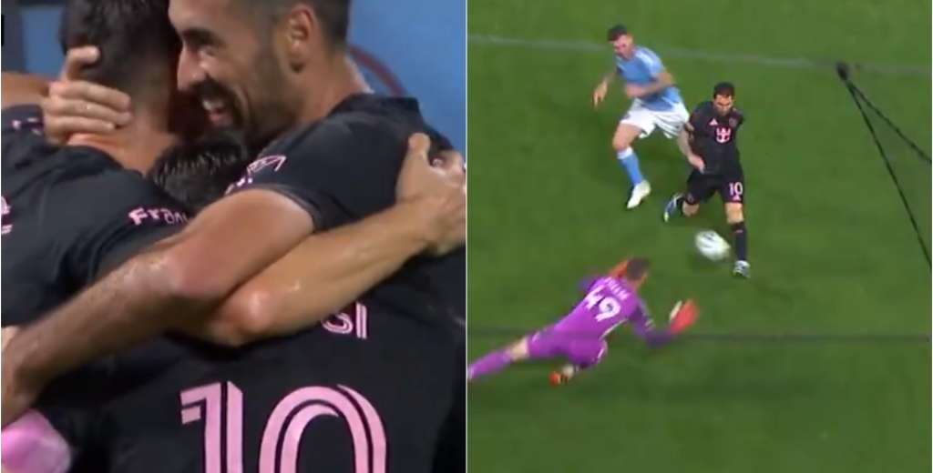 Asistencia perfecta de Busquets, definición top de Messi y el 2-0 de Inter Miami