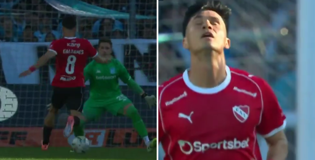 Galdames no duerme: falló un gol imposible e Independiente empató con Racing